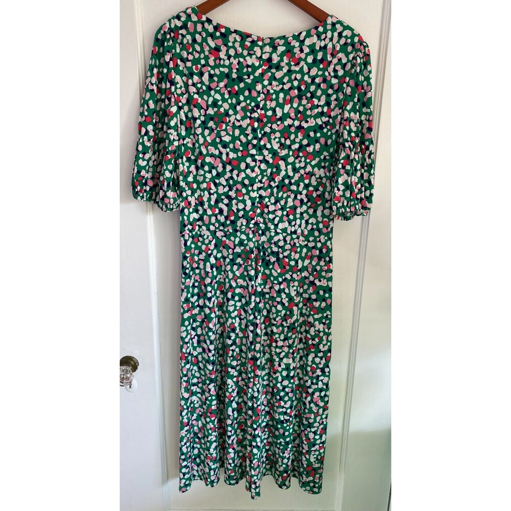 Vince Camuto Women's Size 16 V Neck Colorful Abstract Print Short Sleeve Dress - Picture 5 of 7